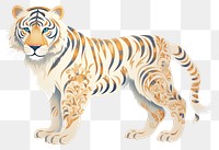 PNG Bengal tiger animal mammal white background.