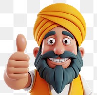 PNG Happy indian sikh man portrait turban 