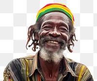 PNG Jamaica reggae man smiling adult smile accessories.