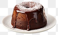 PNG Chocolate dessert plate cake.