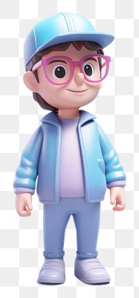 PNG Dad character figurine cute white background.
