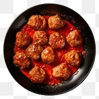 PNG Meatball food vegetable condiment.