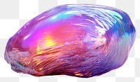 PNG  Iridescent and glittered blob shape element gemstone jewelry white background. AI generated Image by rawpixel.