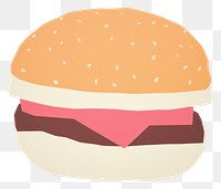 PNG Burger minimalist form food white background hamburger.