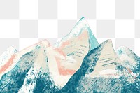 PNG Cute everest illustration scenery mountain outdoors.