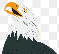 PNG Cute eagle illustration animal beak bird.