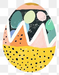 PNG Cute easter egg illustration painting disk food.