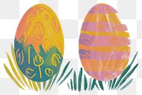 PNG Cute easter egg illustration cricket sports food.