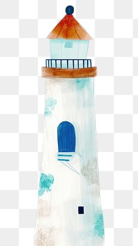 PNG  Cute light house illustration architecture lighthouse building.