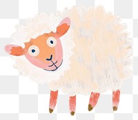 PNG Cute sheep illustration livestock applique pattern.