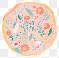 PNG  Pizza pattern drawing plant. AI generated Image by rawpixel.