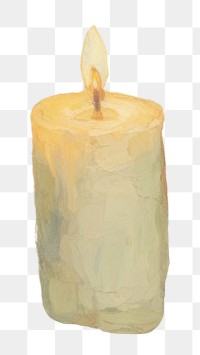 PNG Candle painting art illuminated. AI generated Image by rawpixel.