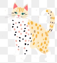 PNG  Cat pattern drawing animal. AI generated Image by rawpixel.