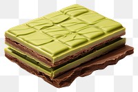PNG  Matcha chocolate bar dessert food white background. AI generated Image by rawpixel.