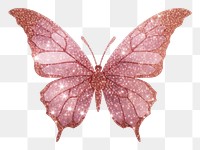 PNG  Glitter silhouette butterfly animal insect white background. AI generated Image by rawpixel.