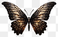 PNG  Glitter silhouette butterfly animal insect white background. AI generated Image by rawpixel.