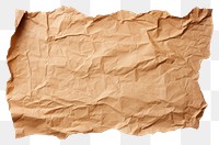PNG  Ripped kraft paper element backgrounds white background parchment. AI generated Image by rawpixel.