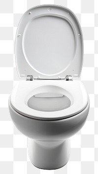PNG  White open toilet lid bathroom convenience restroom. AI generated Image by rawpixel.