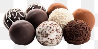 PNG  Chocolate truffles dessert confectionery food. 
