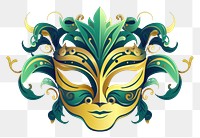 PNG Mardi gras mask carnival art representation.