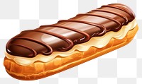 PNG  Eclair food white background bratwurst.