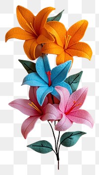 PNG Wallpaper of felt lily art textile flower.