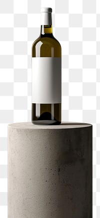 PNG  Wine bottle mockup drink architecture refreshment.