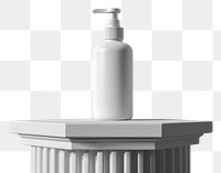 PNG  Bottle mockup column white container.