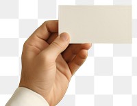 PNG Bussiness card mockup holding green paper.