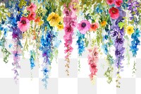 PNG  Spring flowers nature hanging pattern.
