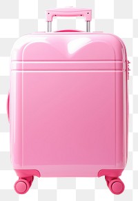 PNG  A pink luggage suitcase white background letterbox.