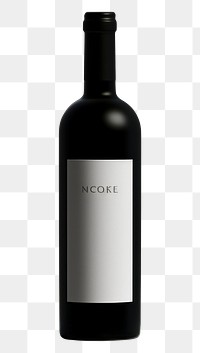 PNG  Wine bottle mockup drink refreshment container.