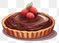 PNG  Chocolate tart raspberry dessert cupcake.