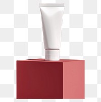 PNG Cream skinecare packaging mockup curtain red cosmetics.