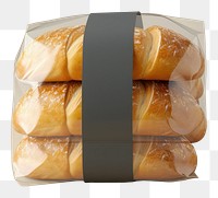 PNG  Bakery plastic with blank label mockup packaging bread food freshness.