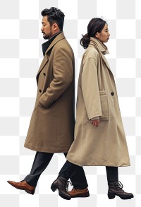 PNG Overcoat togetherness outerwear footwear.