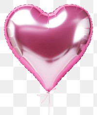 PNG Photo of a foil balloons heart pink heart shape.