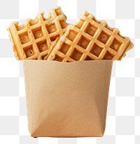 PNG  Waffle in packaging mockup food confectionery freshness.