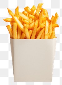 PNG  Fries box mockup food white background vegetable.