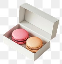 PNG  Macaron box mockup macarons food confectionery.