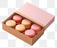 PNG  Macaron box mockup macarons food confectionery.