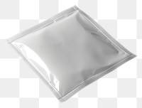 PNG  Plastic sachet mockup white white background aluminium.