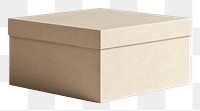 PNG  Storage box mockup cardboard carton white background.