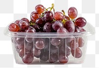 PNG  Red grape in the Transparent container mockup grapes fruit plant.