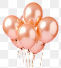 PNG Pink and gold color balloons anniversary celebration decoration.