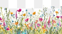 PNG Meadow watercolor border backgrounds grassland outdoors.