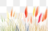 PNG Pampas watercolor border backgrounds outdoors pattern.