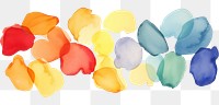 PNG Petals watercolor border backgrounds white background creativity.