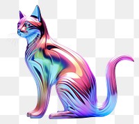 PNG Cat icon iridescent animal mammal pet.