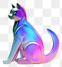 PNG Cat simple icon iridescent animal mammal pet.